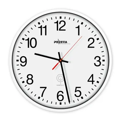 Produktbild von PEWETA Funkwanduhr weiß 30,0 cm Kunststoff