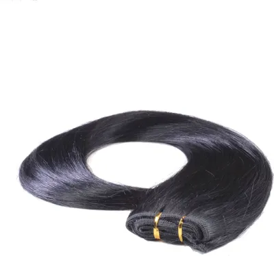 Produktbild von hair2heart Echthaar Tressen zum Einnähen Extensions glatt - 70cm 100g 2/0 schwarz