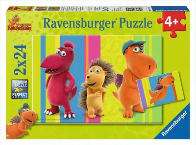 Produktbild von Ravensburger 09119 - Drache Kokosnuss und seine Freunde,- 2 x 24 Teile Puzzle