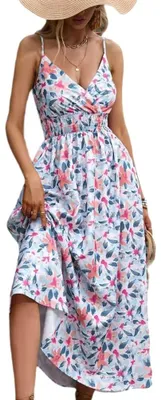 Immagine prodotto di Abito estivo da donna con scollo a V e motivo floreale