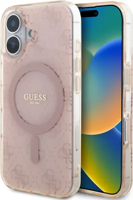 Image de Guess iPhone 16 Coque arrière - Magsafe IML g - Rose