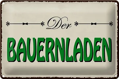 Produktbild von Blechschild Hinweis Bauernladen Hofladen Verkauf, 30x20cm, Blechschilder Bauernhof Landwirt