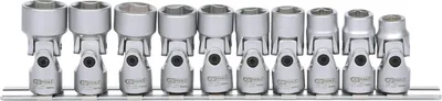 Obrázek produktu pro KS TOOLS Sada nástrčných hlavic 3/8" s kloubem 10 ks 10-19 mm - 917.3940