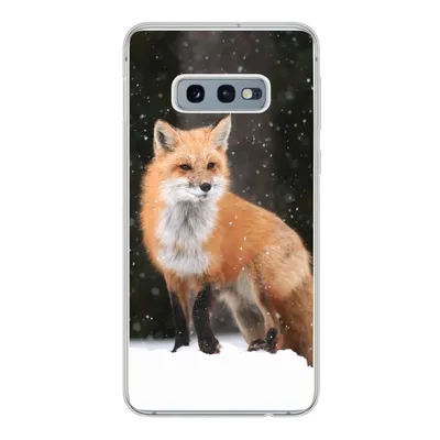 Produktbild von MuchoWow® Handyhülle Schutzhülle Hülle für Samsung Galaxy S10e Fuchs - Schnee - Winter Silikon Softcase Handy Hülle - Handy