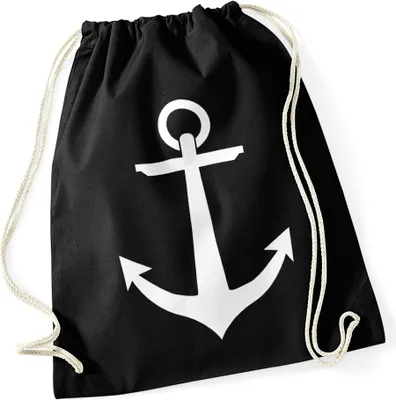 Produktbild von Turnbeutel Anker Hipster Beutel Tasche Anchor Jutebeutel Beuteltasche Gym Bag