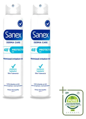 Immagine prodotto di 2 deodoranti spray Sanex Dermo Protector, 200 ml ciascuno, confezione grande, 2 pezzi
