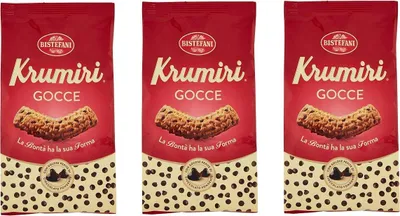 Produktbild von 3x Bistefani Dunkle Schokolade Tropfen Krumiri Kekse 300g biscuits cookies kuchen