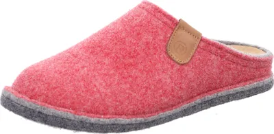 Produktbild von Rohde Damen Pantoffel Hausschuh Softfilz Decksohle Leder bequem Lucca-D 6820, Größe:38 EU, Farbe:Rot
