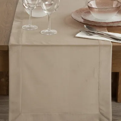 Produktbild von Festliche Tischdecke Tischdekoration MELINDA beige 40x140 cm beige