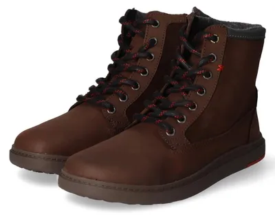 Image de Bottes plates pour femmes Blusun, modèle BLSN-080W, en cuir lisse marron, taille 41