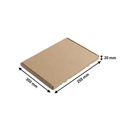 Produktbild von Großbriefkarton 350x250x20 mm von Händlerbund, braun