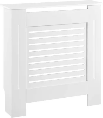 Produktbild von Heizkörperverkleidung Charleston Heizungsverkleidung 112 x 19 x 82 cm Heizkörperabdeckung mit Regal Wohnzimmer Weiß