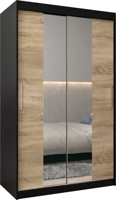 Produktbild von Kleiderschrank, Schiebetürenschrank Schlafzimmer, Schrank mit Spiegel TOKYO 1 120 cm
