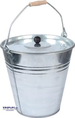 Produktbild von EDUPLAY 110481 Asche-/Reinigungseimer Set, Ø 33 x 34 cm, silber (1 Set)