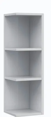 Zdjęcie produktu dla Hängeregal >Eckmodul Badezimmerschrank< in Weiß Hochglanz - 20x65x21 (BxHxT)