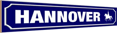 Produktbild von vianmo Holzschild 10x46 cm Hannover Wappen Flagge Fahne
