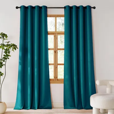 Productafbeelding van DANCE Verduisterende Gordijnen voor Woonkamer - Thermische Blackout Isolatie voor Huwelijks slaapkamer - Met Ogen - 140B x 245H cm (2 Panelen)