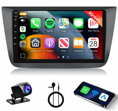 Immagine prodotto di Autoradio 4G + 64G per modelli dal 2004 al 2016, con Carplay, Android Auto wireless e display touchscreen da 9 pollici