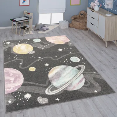 Image de Tapis pour enfants Tapis pour chambre d'enfants Filles Garçons Différents motifs et tailles Taille 200 cm rond