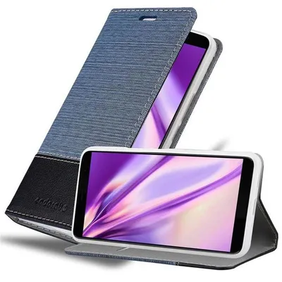 Immagine prodotto di Cadorabo custodia per HTC U11 PLUS custodia protettiva in blu custodia per cellulare custodia a libro cover