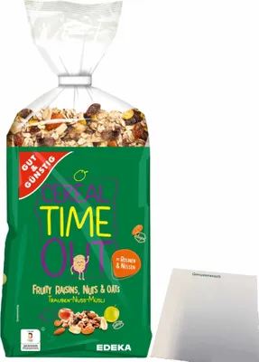 Produktbild von Gut & Günstig Trauben-Nuss-Müsli (1kg Packung) + usy Block