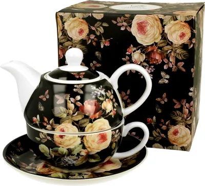 Produktbild von DUO FLORAL Tasse mit Teekanne WARDA New Bone China Porzellan