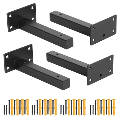 Image de Supports pour étagères de 20 mm d'épaisseur - Supports d'étagères robustes - Supports industriels pour étagères - Fixations murales - Capacité de charge de 40 à 60 kg - Acier laminé à froid de haute qualité - Supports pour étagères