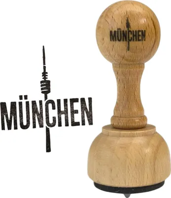 Produktbild von München Holzstempel mit Olympiaturm