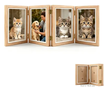 Image de Cadre photo collage – avec protection en plexiglas – pour 4 photos de 14,5 x 19,5 cm