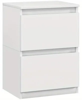 Immagine prodotto di Comodino con due ampi cassetti – comodino da letto compatto e moderno, dimensioni 40x32x56 cm