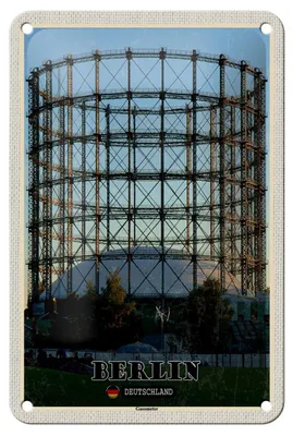 Produktbild von Blechschild Städte Berlin Deutschland Gasometer Deko 12x18cm Schild
