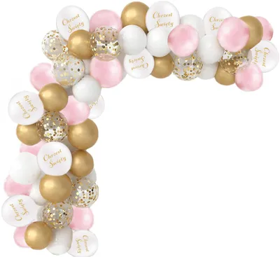 Produktbild von Taufgirlande Rosa Konfetti Luftballons 70St