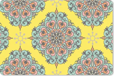 Produktbild von MuchoWow® Schreibtischunterlage Barock - Abstrakt - Muster - Blumen 60x40 cm - XXL Mauspad - Großes Mauspad