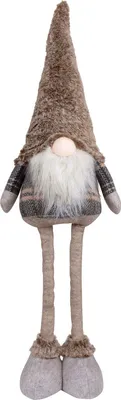 Produktbild von Weihnachten Deko Wichtel ausziehbare Beine 30-48cm (55-73cm) Figur braun