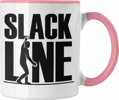 Produktbild von Trendation -  Lustige Tasse für Slackliner Geschenk Slackline (Rosa)