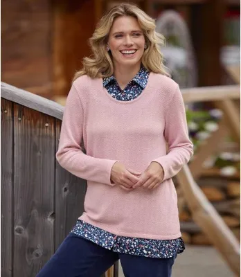 Image de Atlas for Women - Pull 2 en 1 pour femme AF1740 (52-54) (rose)
