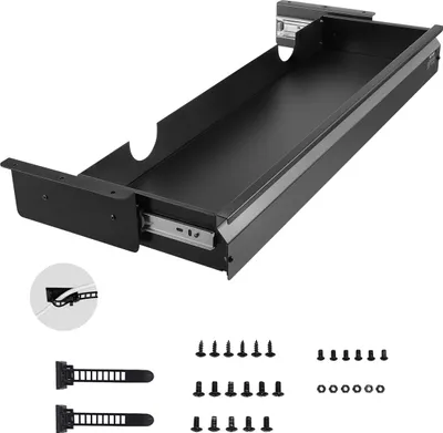 Obrázok produktu pre VEVOR zásuvka pod stôl 840x240x107mm, pod stôl, skrytý organizér na ukladanie pod stolom, zásuvka na ceruzky pod stôl pre sediace a stojace pracovné miesta v kancelárii a doma
