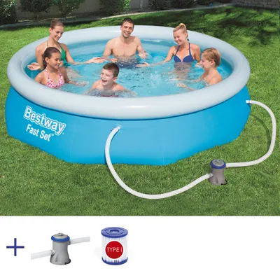 Obrázok produktu pre Bestway Fast Set 57270, 3638 L, Nafukovací bazén, Modrá, 11,1 kg