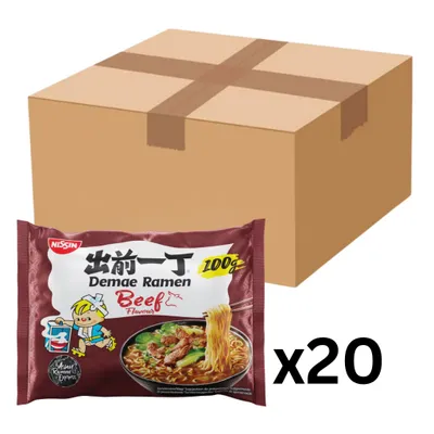 Produktbild von 20er-Pack NISSIN Demae Ramen Instantnudeln Rind 100g