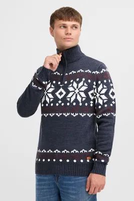 Produktbild von SOLID SDNorwin Herren Strickpullover Troyer Grobstrick Pullover mit Stehkragen Regular fit