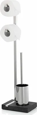Produktbild von Blomus Toilettenbutler Menoto, Toilettengarnitur, Edelstahl poliert / Polystone, 68663