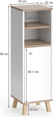 Obrázok produktu pre Midi skrinka Vicco Senyo biely 30 x 95 cm, Model 36354