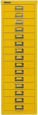 Produktbild von BISLEY MultiDrawer™ L3915 Schubladenschrank gelb 15 Schubladen 27,8 x 38,0 x 85,7 cm
