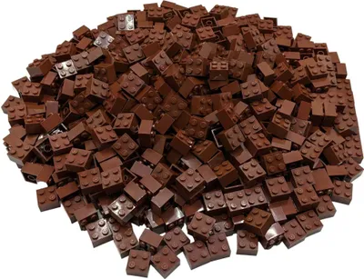 Immagine prodotto di 100 mattoni 2x2, rosso-marrone