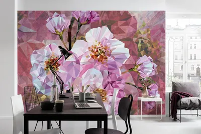 Produktbild von Komar Vlies Fototapete "Blooming Gems", rosa/weiß, 368 x 248 cm
