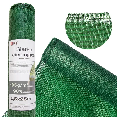 Immagine prodotto di rete ombreggiante 4iQ Green 1,5x25m - 90% di ombreggiamento, 105g/m² - Protezione dal sole