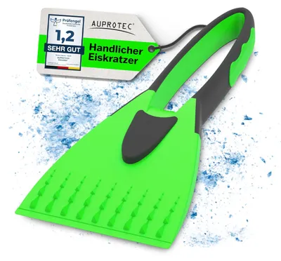 Productafbeelding van AUPROTEC ijskrabber – 2 stuks / Auto ijskrabber met antislip softgrip / Auto ruitenkrabber / Auto sneeuwkrabber / Auto ruitenkrabber winter / Auto ijschetser - Groen