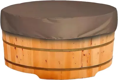 Produktbild von Runde Whirlpoolabdeckung, wasserdicht und staubdicht für Outdoor-Pools (Kaffee, 190 * 30 cm)