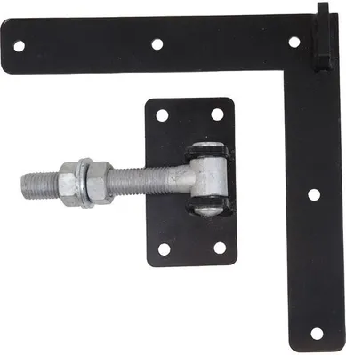 Produktbild von Verstellbares Ladenband 30 cm Schwarz mit Ladenhaken Rechtsdrehend - Pro Stück