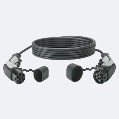 Obrázek produktu pro Nabíjecí kabel pro elektromobily, typ 2 na typ 2, německý standard, 32 A, 1 až 3 fáze, délka 7 metrů, výkon 22 kW